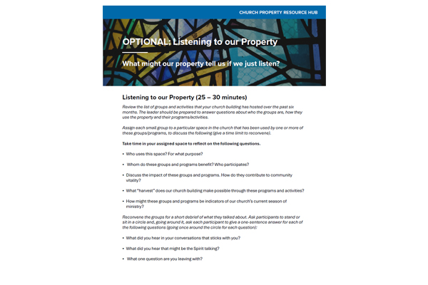 Course: Optional Activities for Faithful Property Stewardship Bible Study